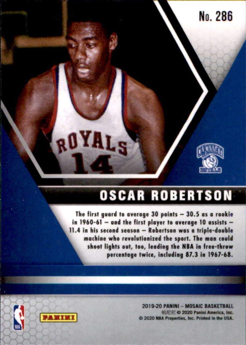 Amazon.com: 2019-20 Panini Mosaic #286 Oscar Robertson Cincinnati Royals  Hall of Fame Basketball Card : Collectibles & Fine Art