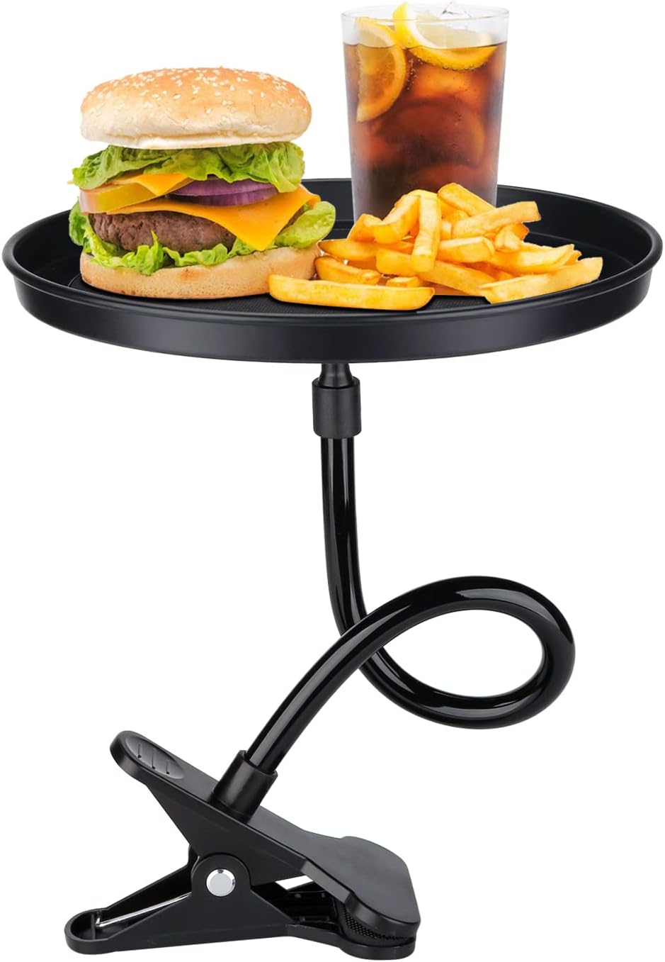 Car Food Tray/Desk 360º Adjustable,Snack Tray,Drink Tray Non-Slip,Black