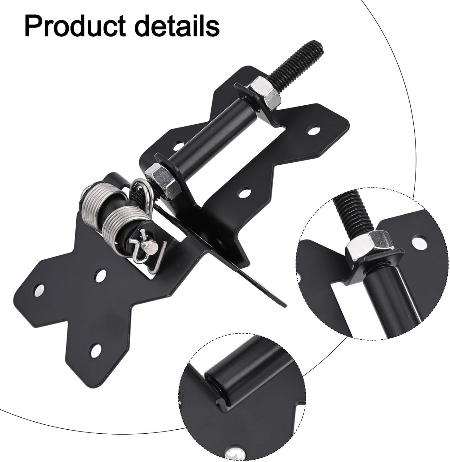 Carbon Steel Self Closing Gate Hinges, Heavy Duty 90 Degree Gate Hardware Hinges for Fences and Barriers