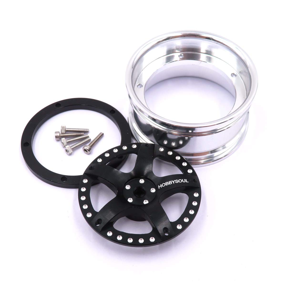 hobbysoul 4Stk RC 1:10 Aluminium räder Felgen einstellbar Offset für 1/10 Drift On-Road Touren RC Fahrzeug Modell