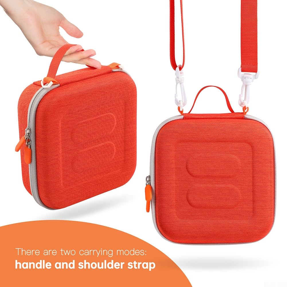 Funda de viaje para Yoto Mini, funda portátil para correa ajustable, funda rígida de viaje, capacidad para reproductor de música de audio para niños, auriculares y hasta 120 tarjetas de audiolibro