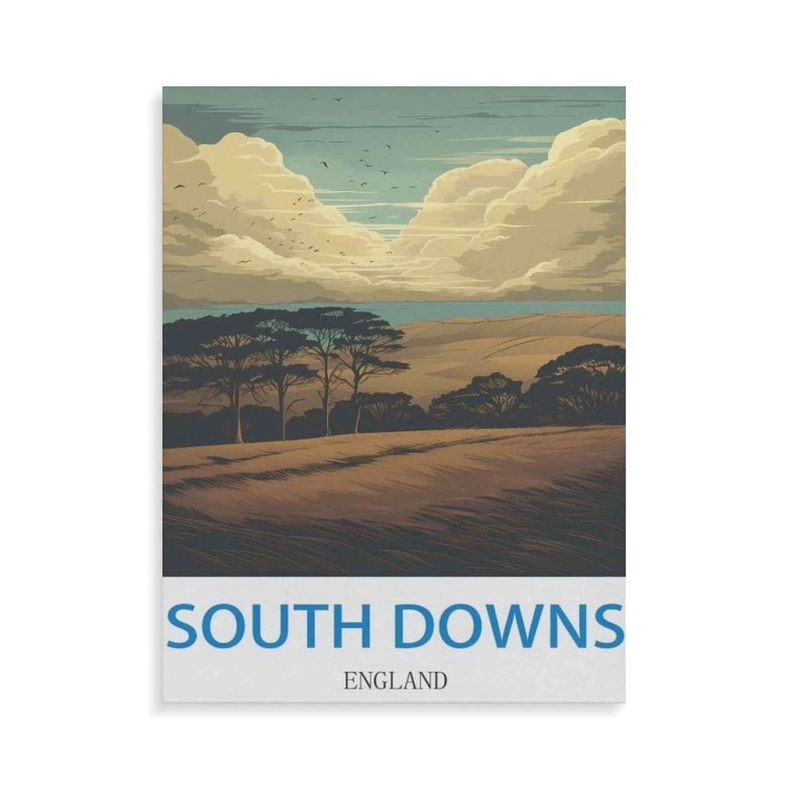 BEAYODKP Paint by Numbers,South Downs,Exquisite Oil Painting by Numbers Kits for Beginners(40x50cm-N1