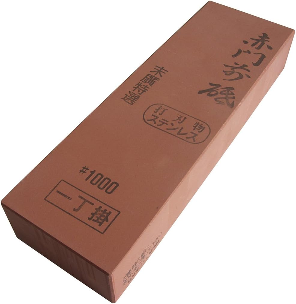 Suehiro Whetstone Grit #1000 Akamon R-1 (Size: 8.11x2.60x1.30, Weight:37.04oz)