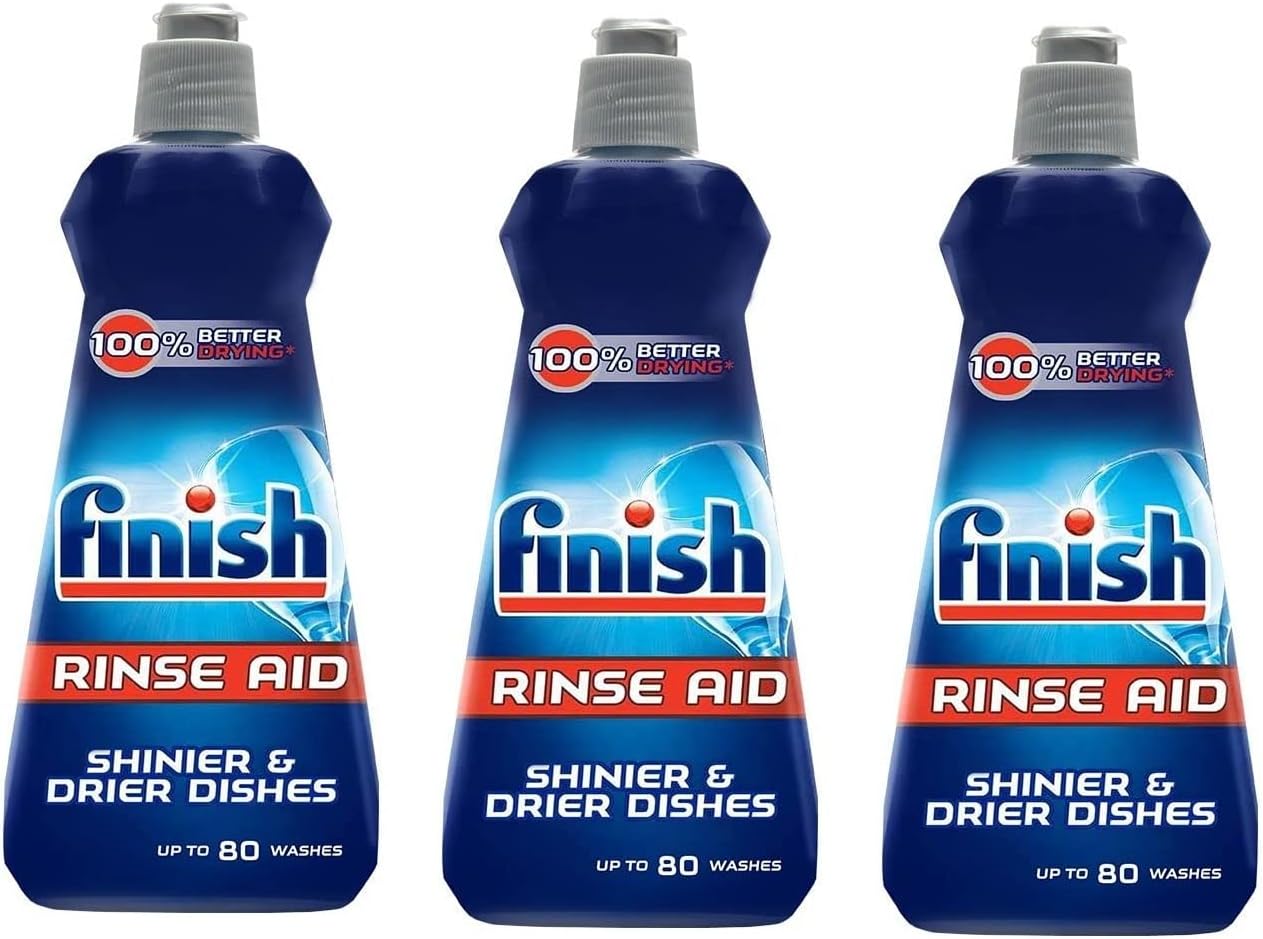 Finish Lemon Dishwasher Rinse Aid, Shine & Dry - 400 ml, 400x3 1200 ml ...