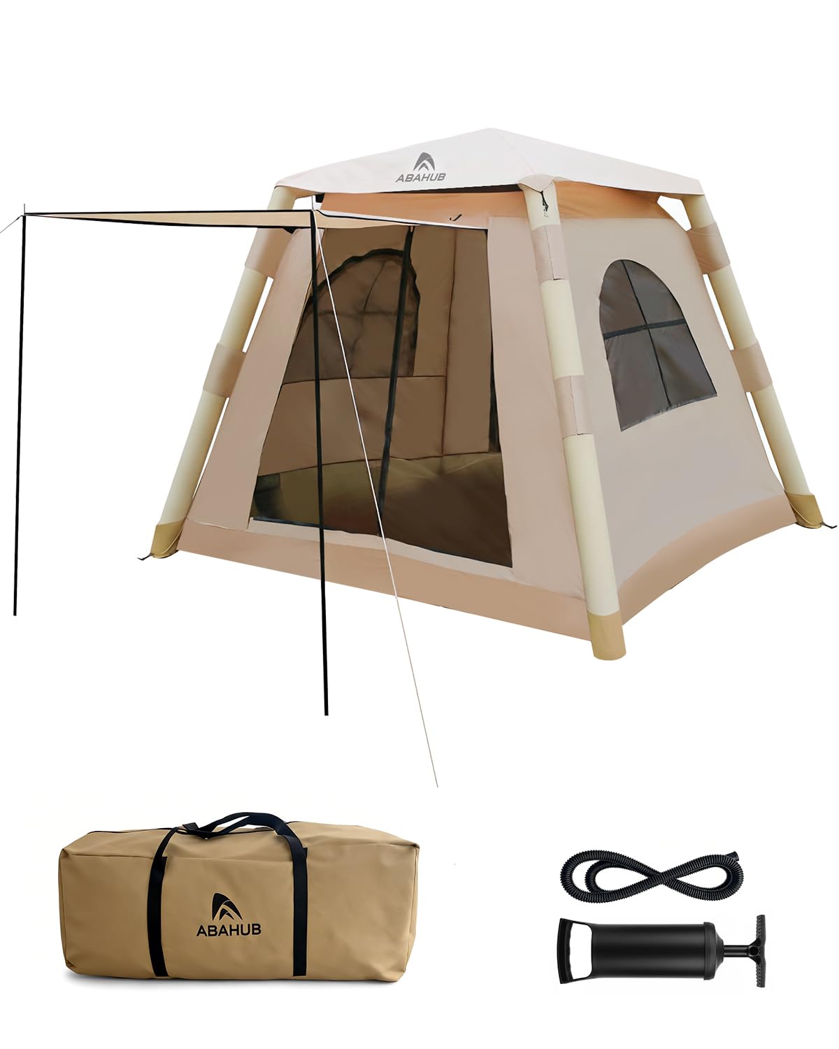 Abahub Inflatable Camping Tent with Hand Pump for 1/2 Person