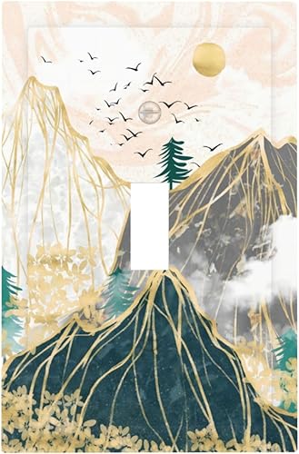 Miniatura 133 de Cubiertas de Interruptor de Luz de 1 Pandilla Bosques Animales Flores Hierba Árboles Placa de Pared Decorativa Interruptor Eléctrico para Decoración