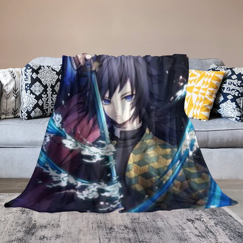 Amazon｜大判 毛布 鬼滅の刃 冨岡義勇 (9) フランネル ブランケット