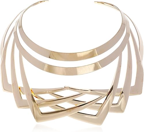 Gold Choker Necklace for Women Men African Jewelry Necklace Statement Necklace Choker Collar Bib Gold Costume Jewelry for Girls Accessories Gift