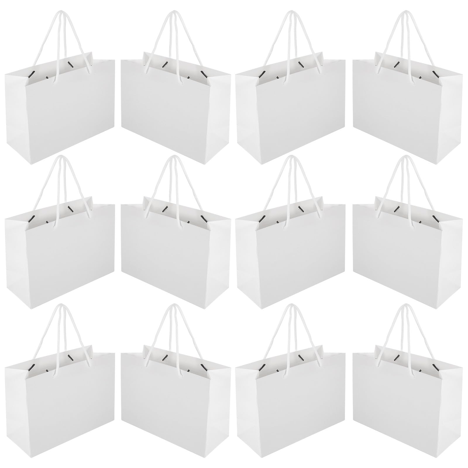 IDEANATEGRATE 20 Bolsas de Regalo de Papel con Asa para Cumpleaños y Eventos, Portátiles y Elegantes, Tamaño 24x17x10 Cm para Chocolates y Pequeños Detalles
