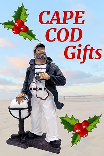 Miniatura 4 de Cape Cod - Figura de capitán marino de 9 a 10 1/2 pulgadas, hombres barbudos del mar (capitán de mar con globo)