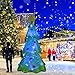 ShinyDec Christmas Inflatables 9 Foot Xmas Tree with 3 Colors Changing Lights Airblown Yard Decorations, Green