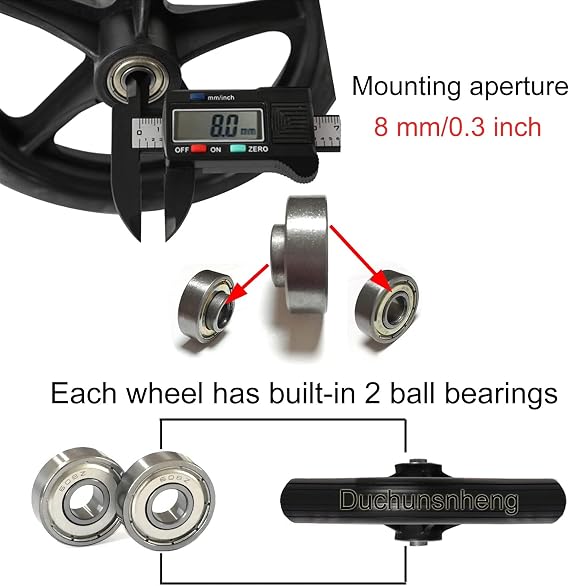 Wheel Replacement Parts,Rueda Delantera Para Silla De Ruedas 2 Cada,Wheelchair Front Wheel,Carga Máxima 120 Kg, Reemplazo Para Silla De Ruedas Accesorio/Gray/15Cm (6 Inch)