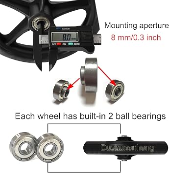 Wheel Replacement Parts,Rueda Delantera Para Silla De Ruedas 2 Cada,Wheelchair Front Wheel,Carga Máxima 120 Kg, Reemplazo Para Silla De Ruedas Accesorio/Gray/15Cm (6 Inch)