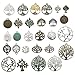 100g Craft Supplies Mixed Tree of Life Pendants Beads Charms Pendants for Crafting, Jewelry Findings Making Accessory for DIY Necklace Bracelet M75
