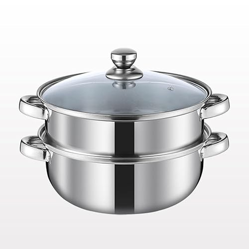 Panela a vapor de aço inox com tampa