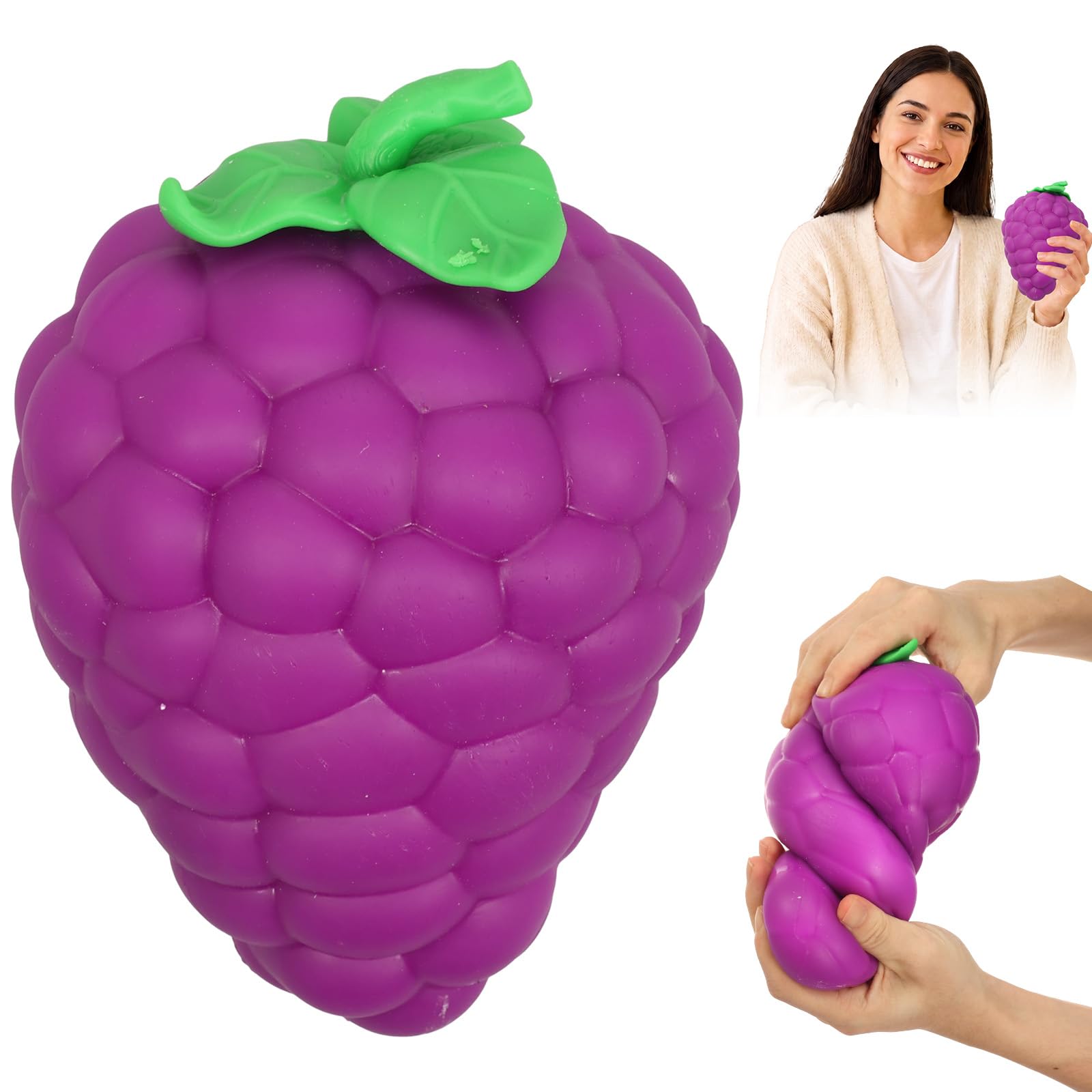 Fruit Fidget Toys, Jumbo Fruit Squishy Toys, Stress Relief for Adults