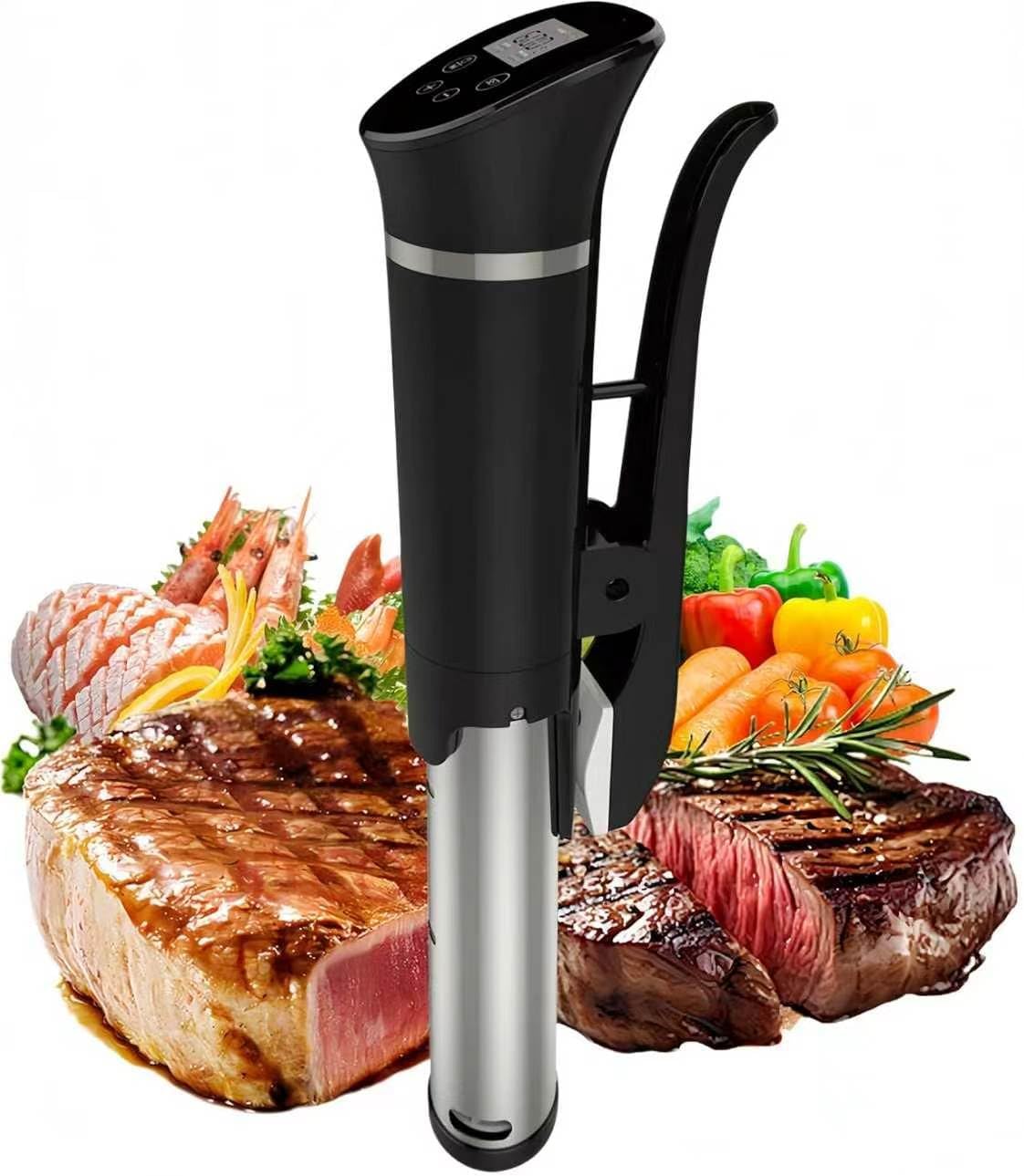 1200W Sous Vide Cooker, 180° Rotatable Head Sous Vide Machine, IPX7 Waterproof Immersion Circulator, Ultra Quiet Fast Heating, Accurate Temperature & Time Control, for Steak, Vegetables