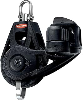 Ronstan Series 40 BB Orbit Block, Single, Bkt, Cleat, SwivelHead