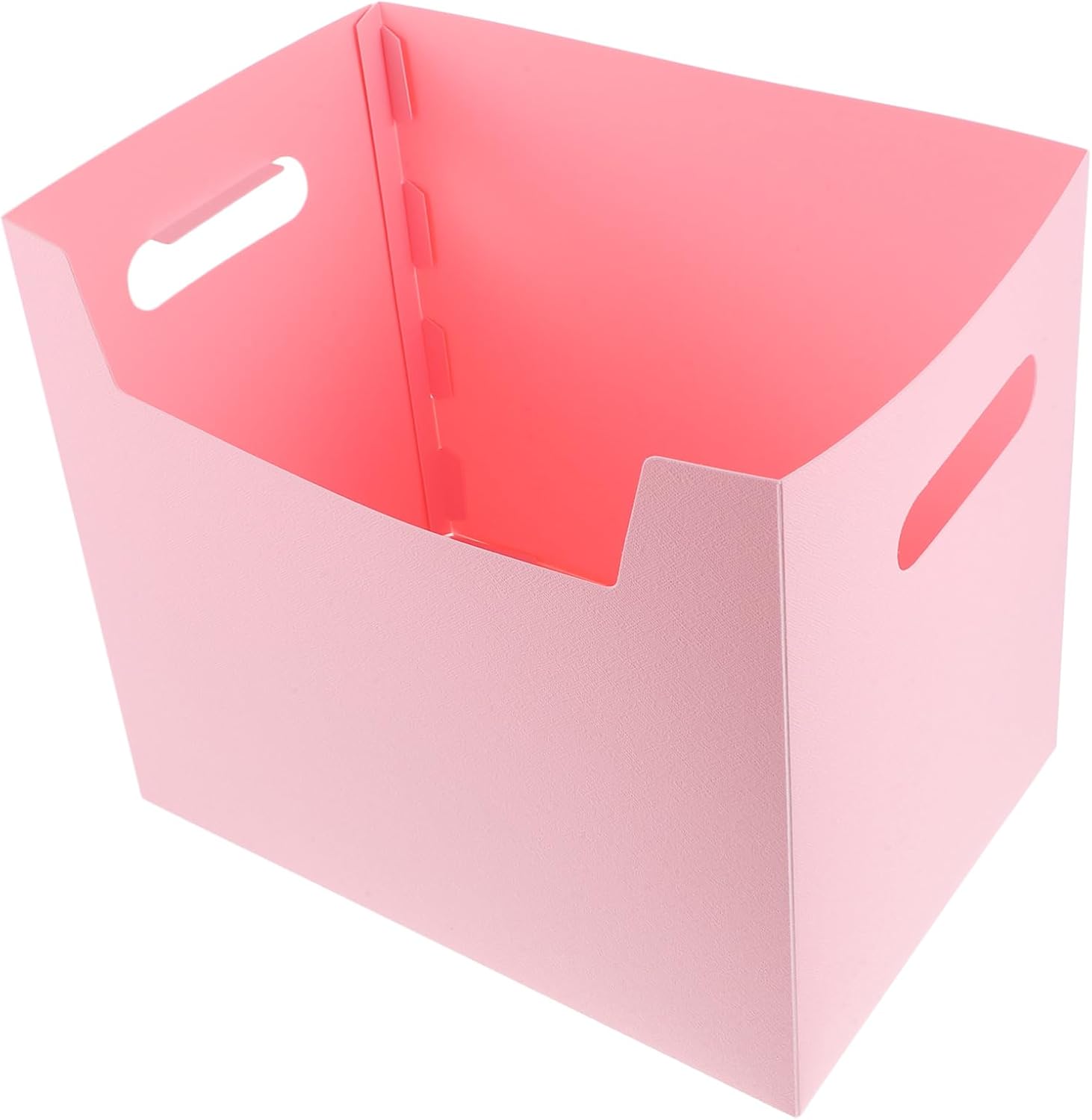 Holibanna Household Storage Box for Desktop Organization Multi-functional Pp File Organizer Case Pink for Makeup Books Toys and Daily Sundries Storage
