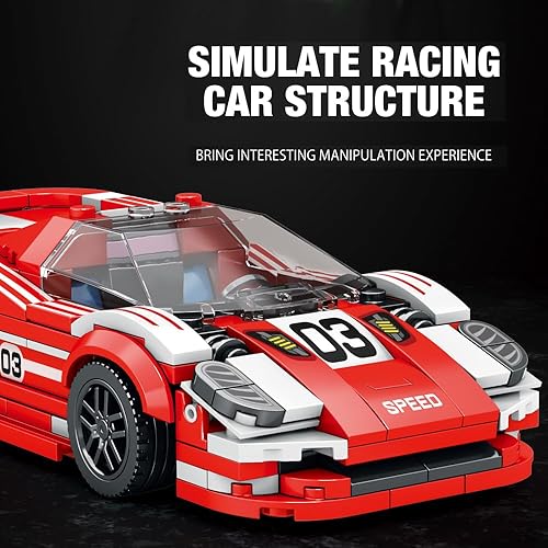 Miniatura 5 de MISINI 680 Speed Racing Car Building Blocks Set, MOC Sports Car Building Kit, Cool Toy for KidsBoys, and Girls Ages 6+, Gifts Building Blocks Set