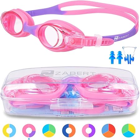 Zabert Schwimmbrille Fur Kinder K1 Schwimmbrillen Kinderschwimmbrille Chlorbrille Fur Jugendliche Kinder Kind Junior Jungen Madchen 2 3 4 5 6 7 8 9 10 11 12 Jahre Pink Rosa Lila Amazon De Sport Freizeit