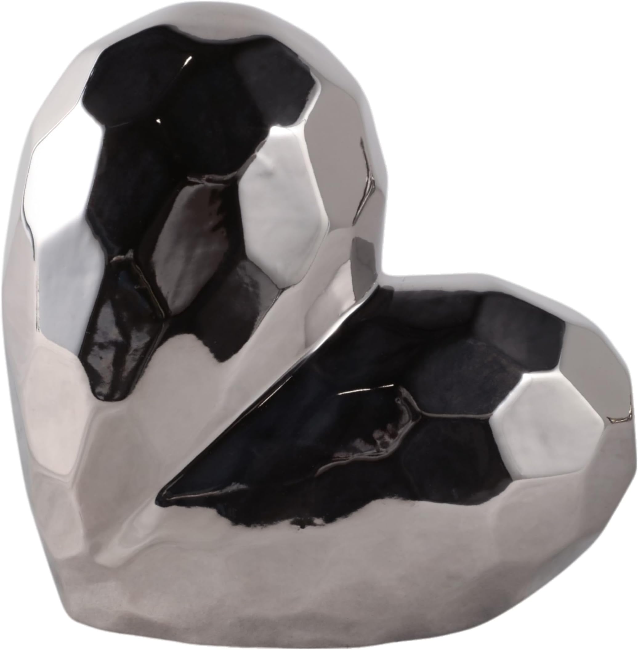 Sagebrook Home Glassy Ceramic Heart Shaped Sculpture