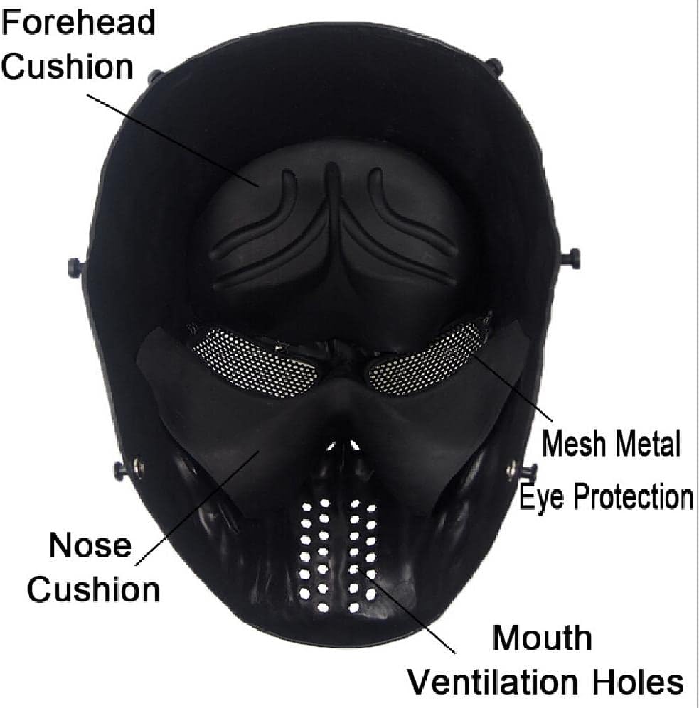 Outdoor Airsoft Paintball Tactical Full Face Protection Skull Mask Skeleton Army Accessory