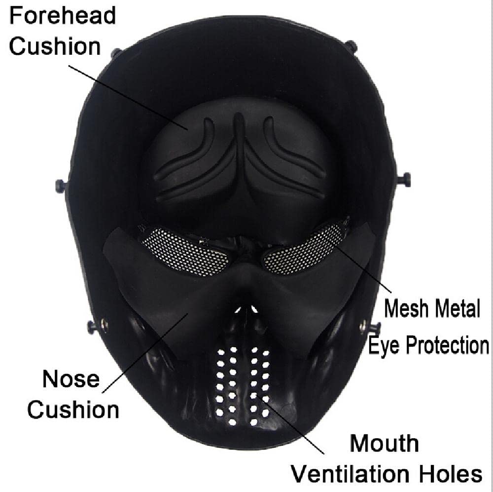 Paintball Tactical Full Face Protection Skull Mask Skeleton Army Outdoor Accessory