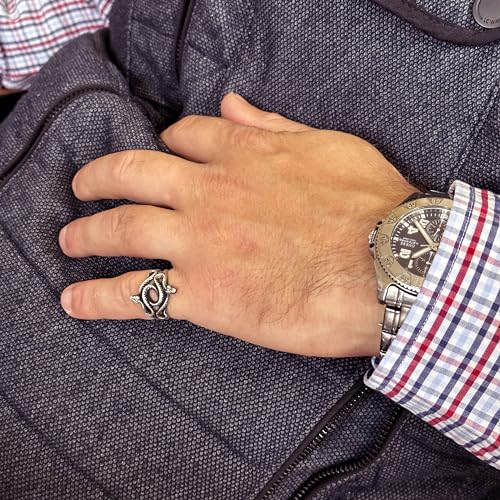Snake Mens Ring, 925 Sterling Silver Ring, Animal Ring (Size: 9)3