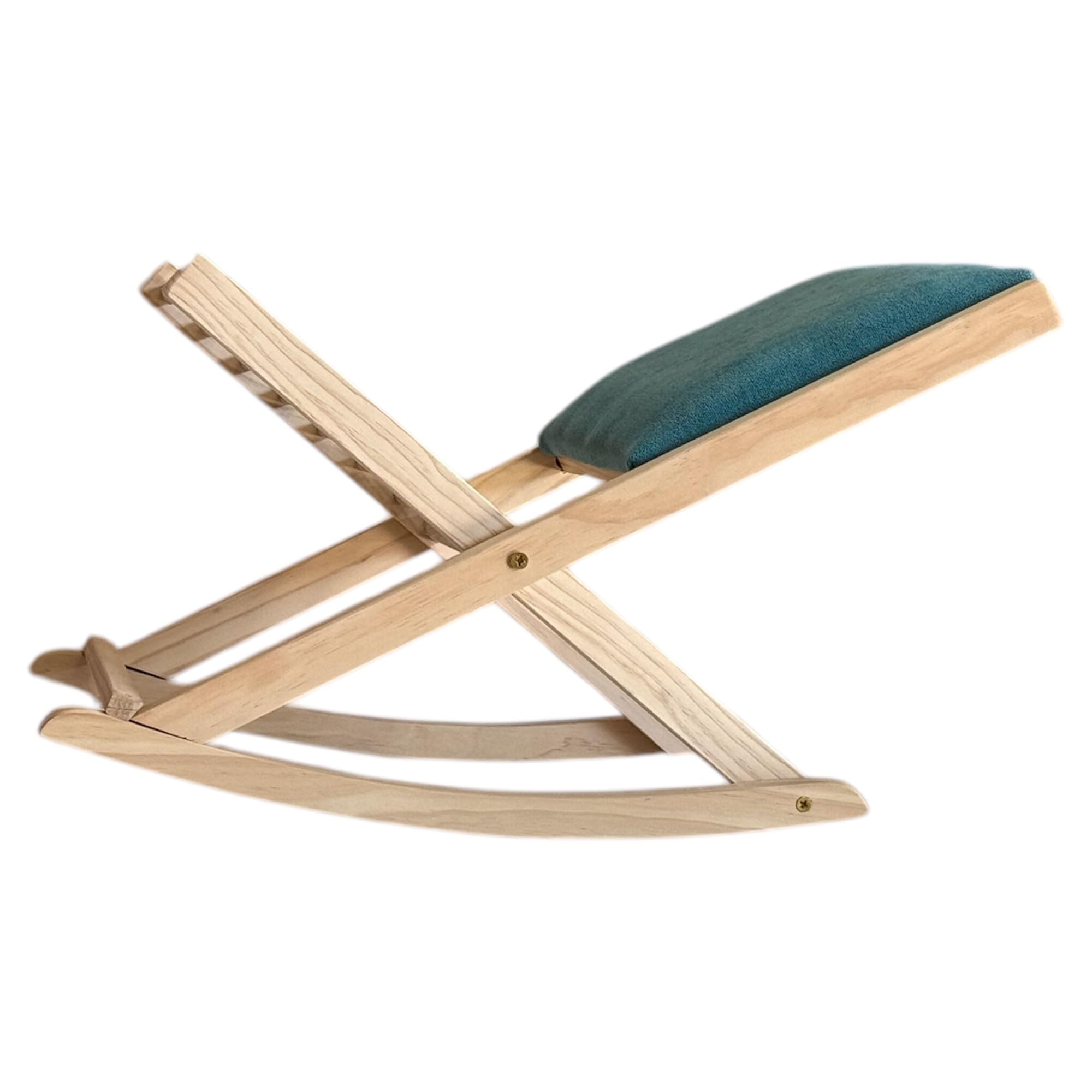 Reposapies Plegable Natural Turquesa