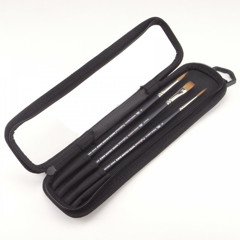Winsor & Newton Professional Water Colour Sable Brush Kit (Pack of 3), Black - Image 2