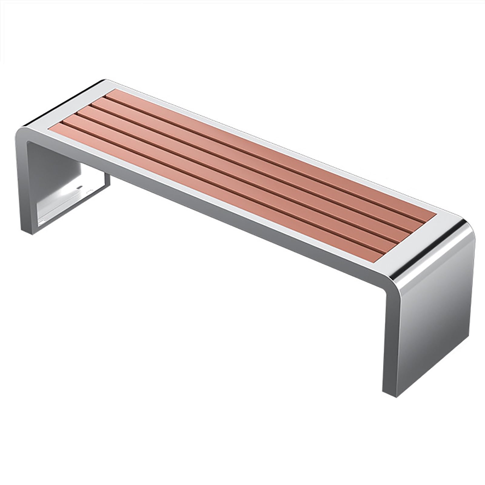 Banco de jardín exterior de madera sintética resistente para patio y balcón