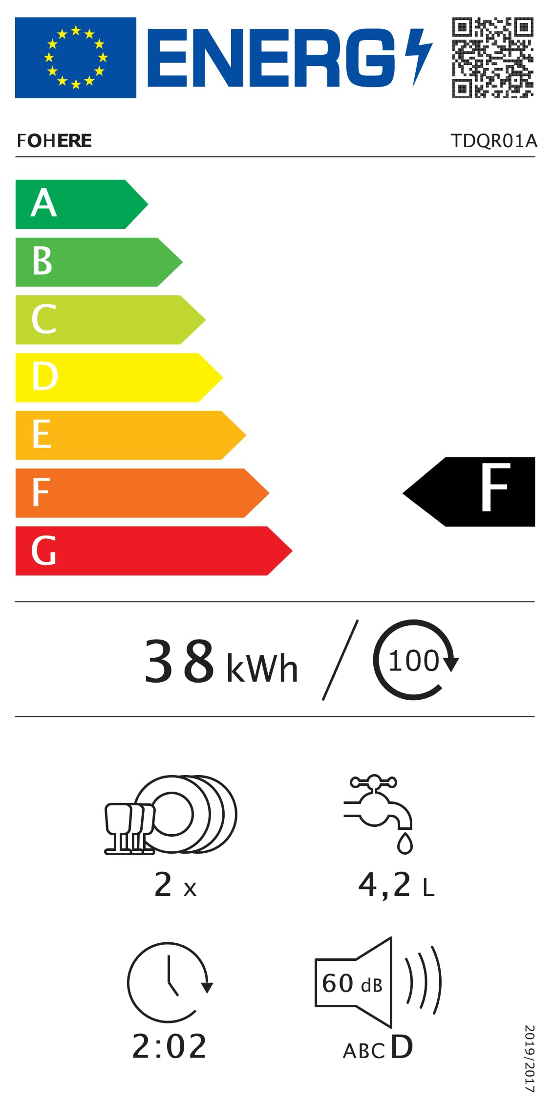 FOHERE Mini Geschirrspüler 5-Liter-Tank Timer-Funktion 2-in-1-Wasseranschluss 6 Programme LED-Display Tischgeschirrspüler 42,5×42,5×45,5