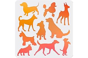 Dog Stencil Dog Drawing Stencils 11.8"x11.8" - Perfect for DIY Pet Painting