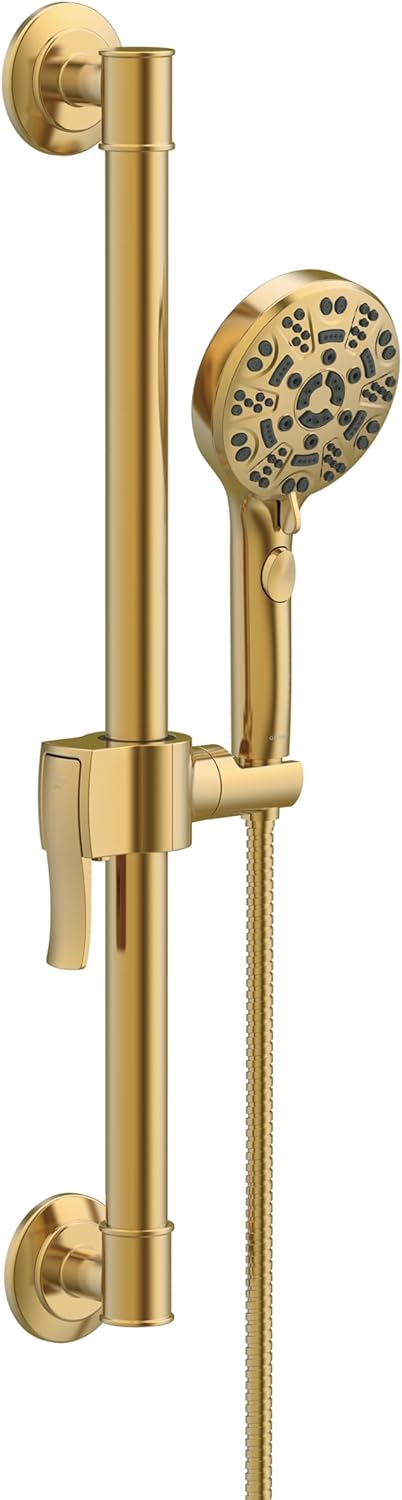 Gerber SteadyStyle 8-Spray Round Wall Bar Shower Kit with Hand Shower