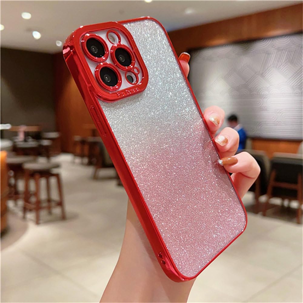 Étui de téléphone Flash pour iPhone 13 Pro Max : protection chic en placage carré rouge - 8