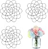 3 Pack Flower Frog Stainless Steel Wire Flower Arranging Tool Flower Lid Arranger Reusable Floral Grid Holder (Black (5inch))