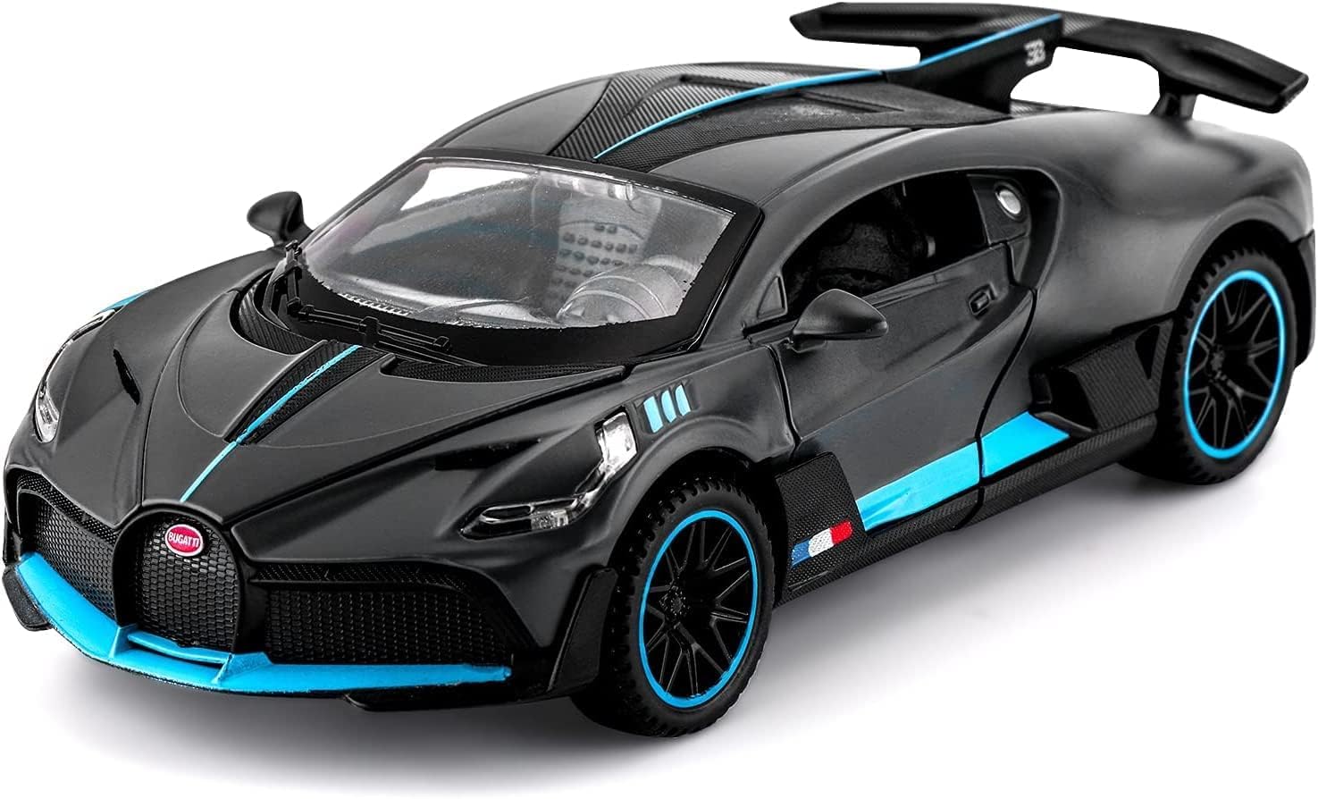 Toy Garden Bugatti Divo Diecast Car, Zinc Alloy Casting Model Toy, 1:32 Scale Pull Back Car for Kids, Boys & Girls - Best Gift for Toddlers, Multicolor (Black)