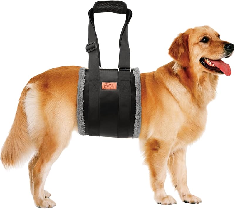 Peitoral de Suporte para Pernas Traseiras de Cães Grandes PICK FOR LIFE Ajustável Cinza - dog lift grey-L