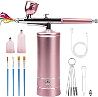 Vista 1 de Airbrush-Kit - Compresor de aerógrafo inalámbrico recargable - Pistola de aerógrafo de mano automática, juego de aerógrafo, cepillo de aire