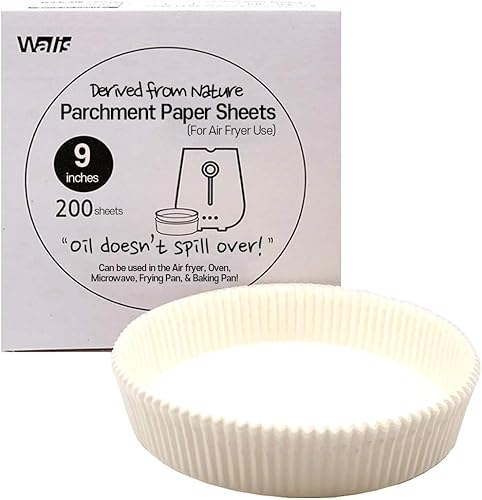 Miniatura 7 de 200 piezas de papel pergamino redondo antiadherente para freidora de aire, forros para hornear, bandejas para hornear, tazas para hornear, papel