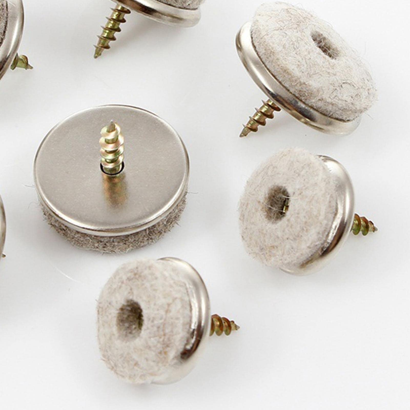 Ms Enterprise 20 Pieces Felt Bottom Nail-on Glides/Pads for Chairs - Protect Floors