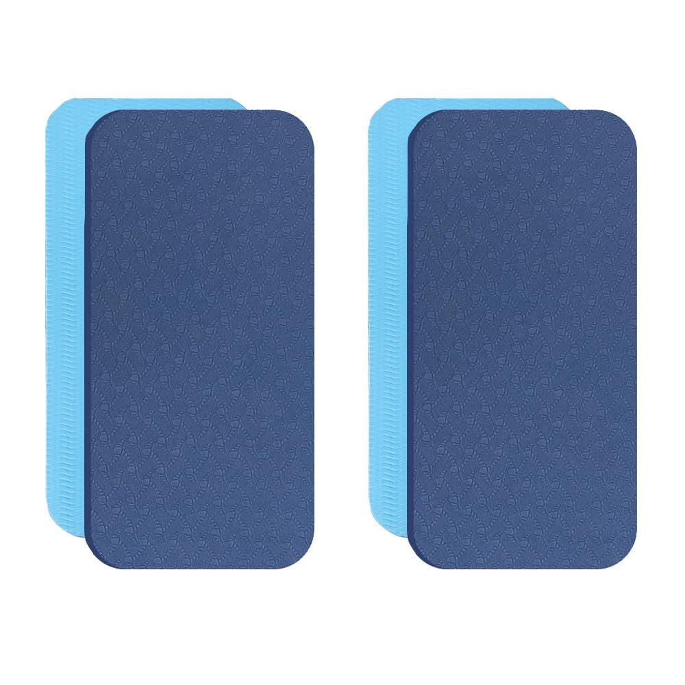 4 Pack Yoga Knee Pads for Workout, 8mm TPE Foam Elbow Cushion Pad for Plank and Balance Training, Non-Slip Portable Ab Roller Knee Mat for Home Fitness and Gym Use