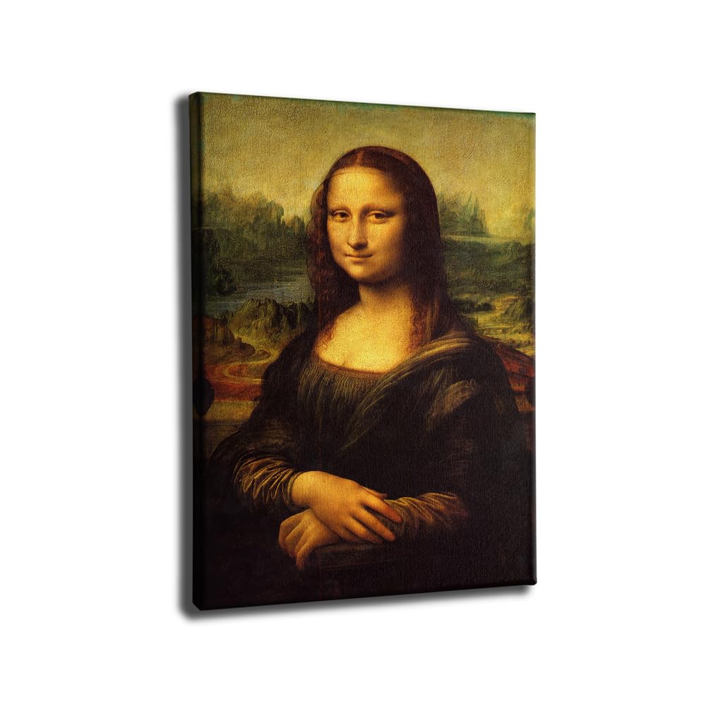 CIYU Mona Lisa by Leonardo DaVinci Poster Classic Vintage Oil Painting Wall Art Prints Monalisa Historic Cultural Illustrations for Living Room Bathroom Bedroom Office Decor (Mona Lisa, 16x24 inch)