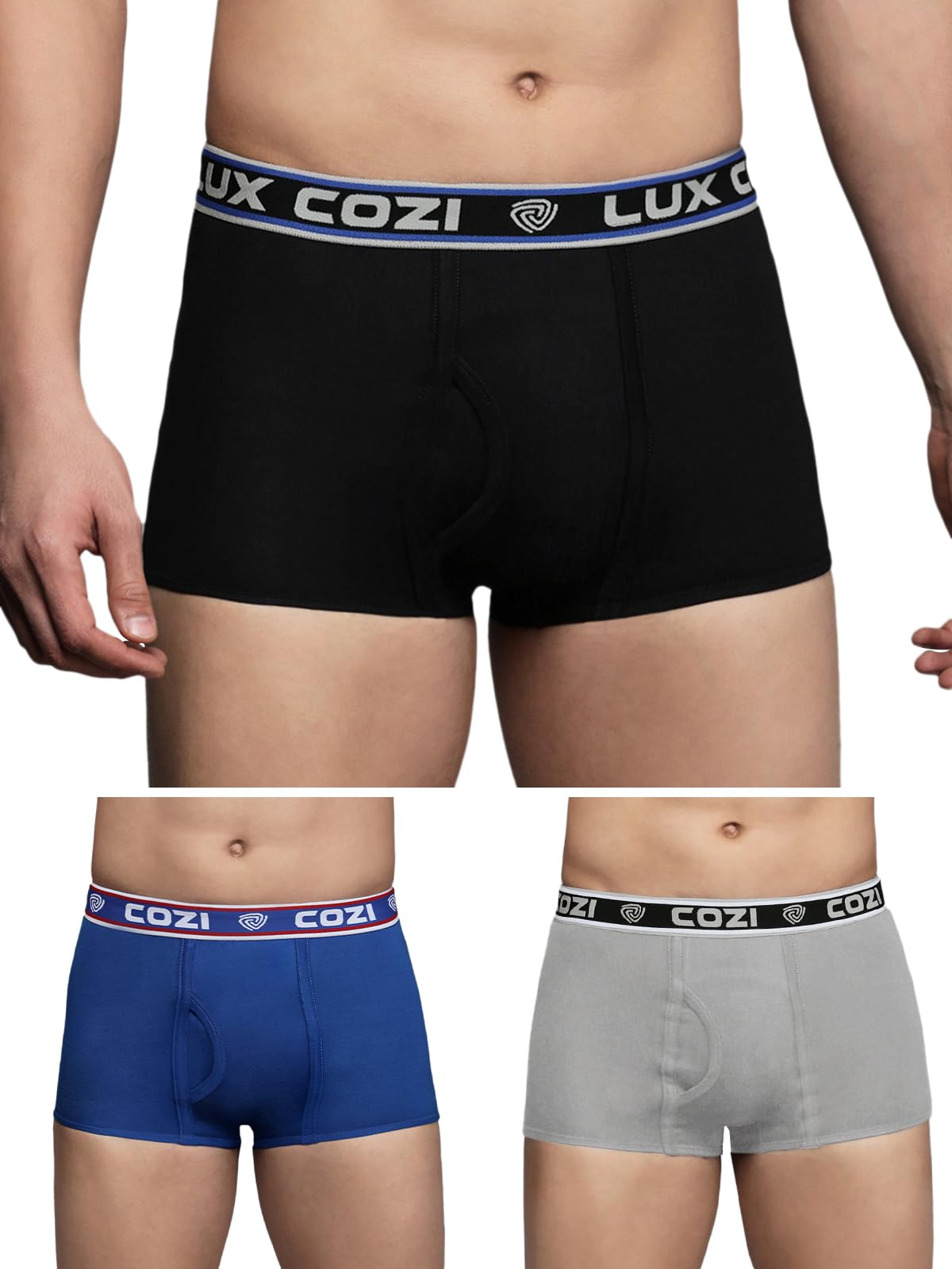 Lux Cozi Men's Cotton Modern Regular Solid Underwear