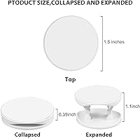 Vista 2 de Weewooday 30 Soporte de agarre para teléfono con adhesivo de doble cara Soporte de soporte extensible para casi fundas (blanco)
