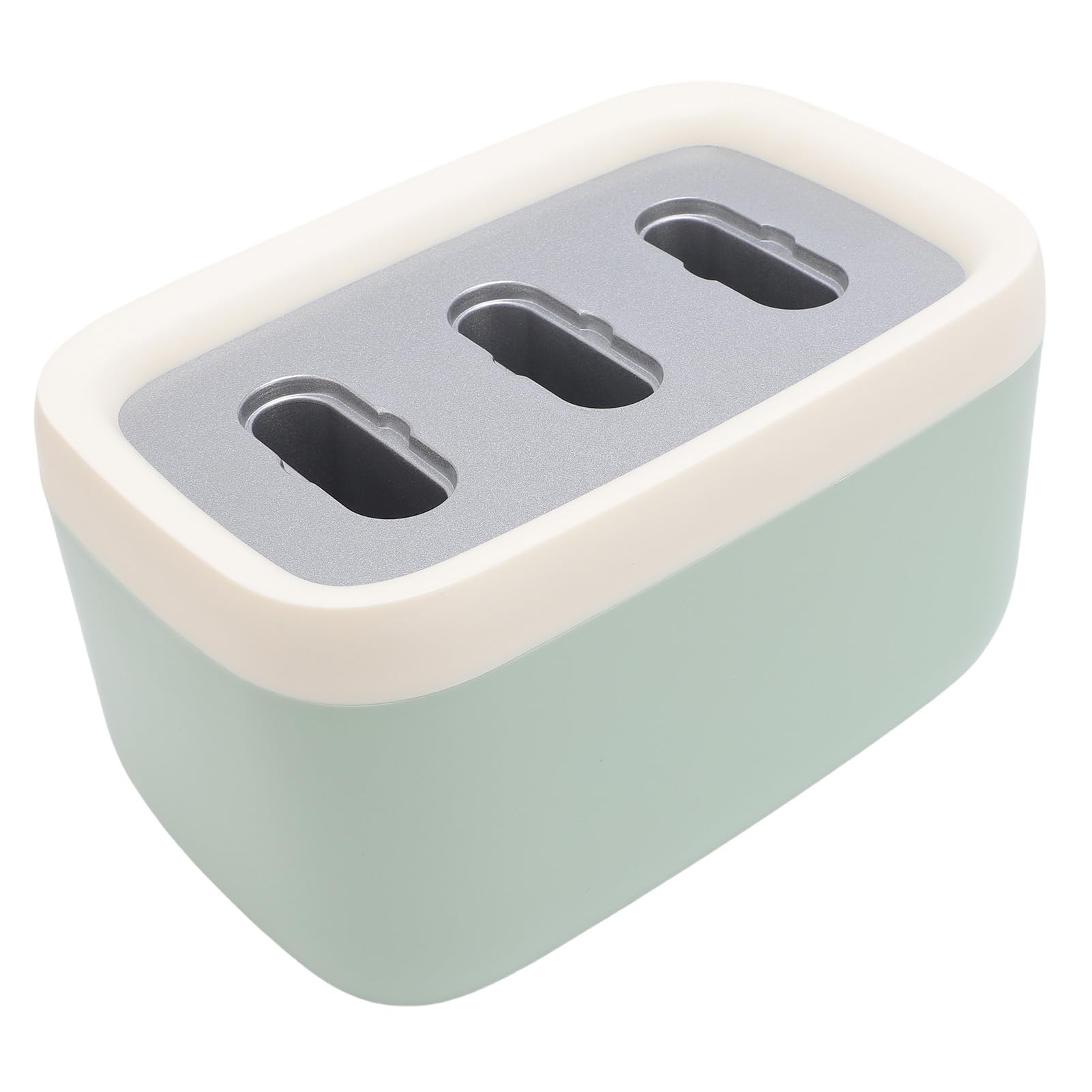 Generic Kostkarka do Lodów Stop Aluminium Trwała, 3-komorowa, Wielokrotnego Użytku dla Majsterkowiczów Letnie Mrożone Przysmaki 8,19x5,28x4,8 Cala (GREEN)