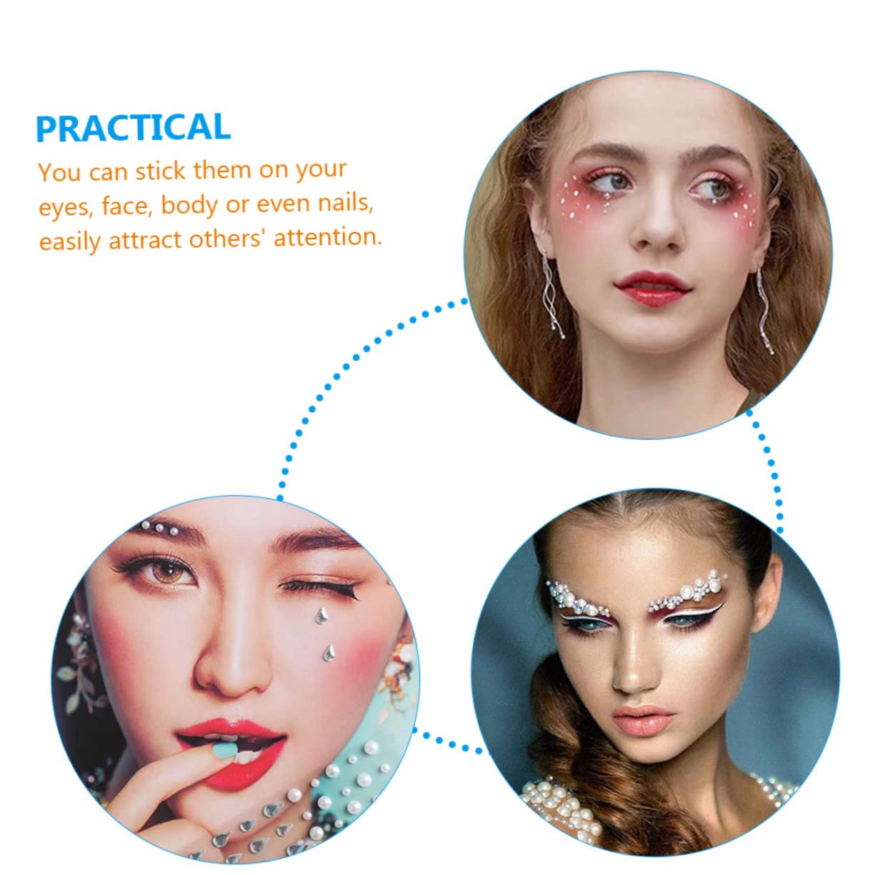 Angoily 25 Juegos De Calcomanías De Gemas Únicas Para Pegar En El Rostro Con Diamantes De Imitación Y Purpurina Para Disfraces De Mujer.