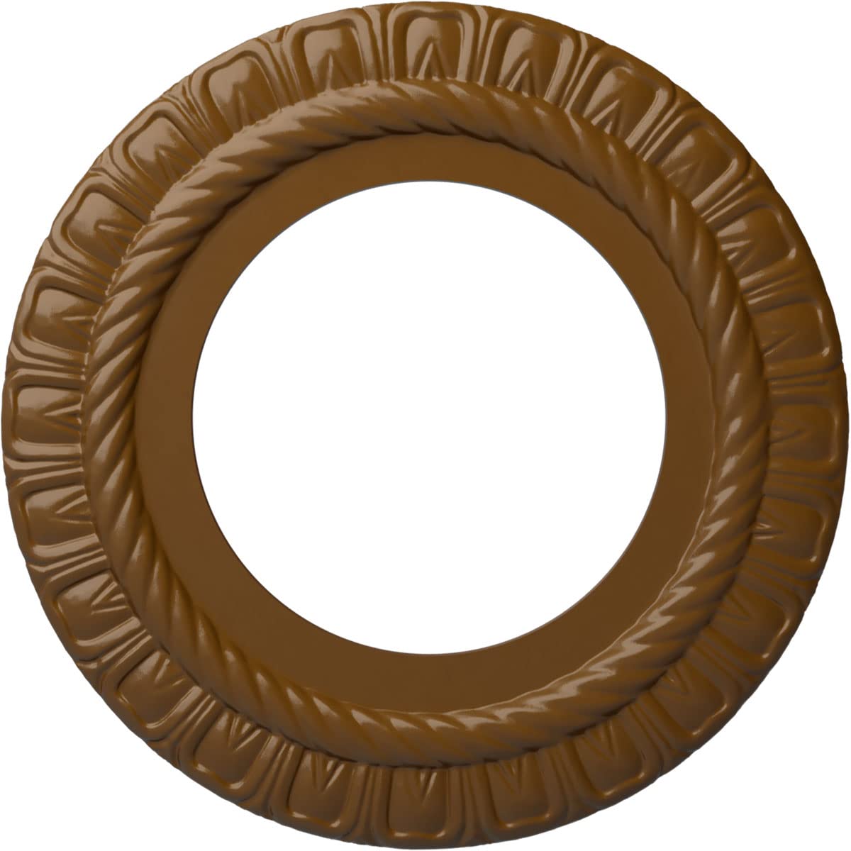 Ekena Millwork CM10CLSTF 10-5/8" x 5-3/4" x 1/2" Claremont Ceiling Medallion, Smokey Topaz