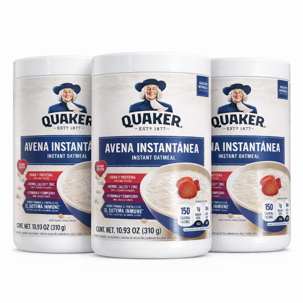 Quaker Avena Instantanea - Instant Oats, Pack of 3, 10.93 oz